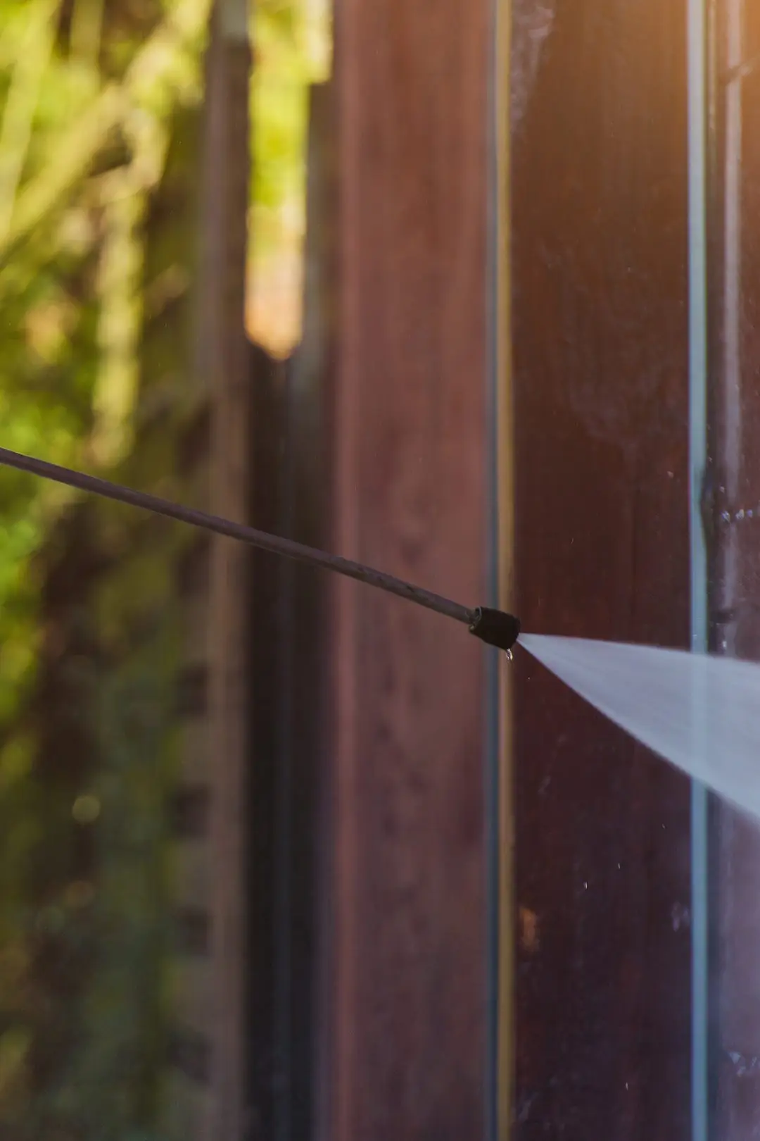 Wood siding cleaning