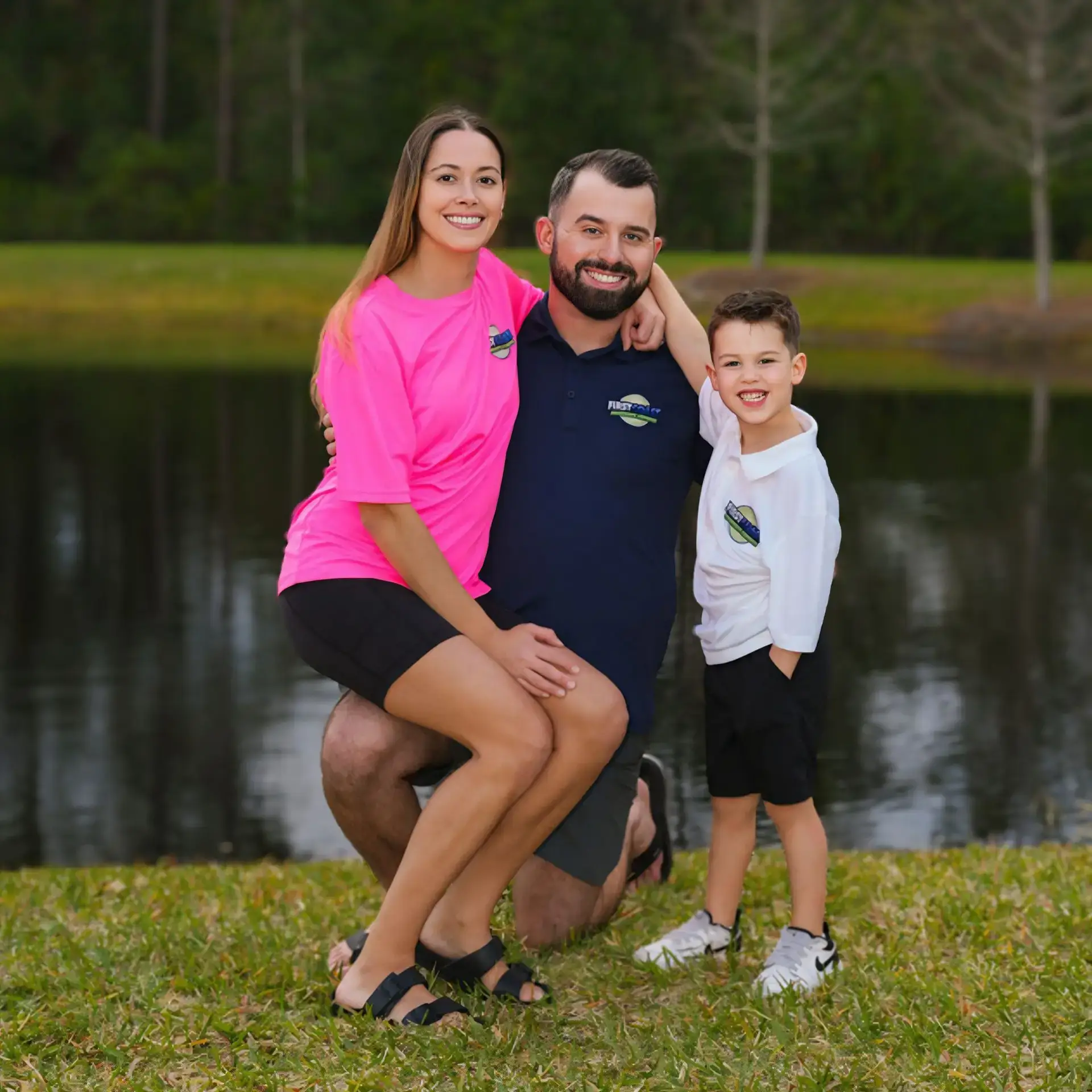 Owners Justin & Alicia Logan with son Michael