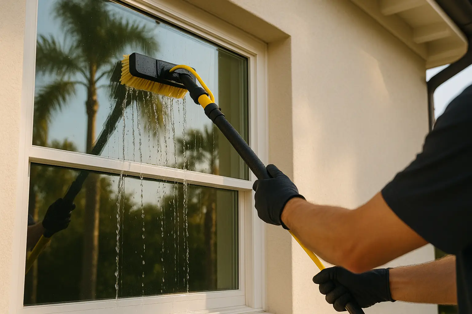 Window cleaning with RO/DI—Amelia Island.