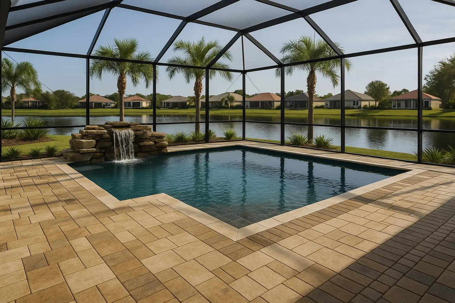 Pool deck cleaning and non‑slip options—Amelia Island.