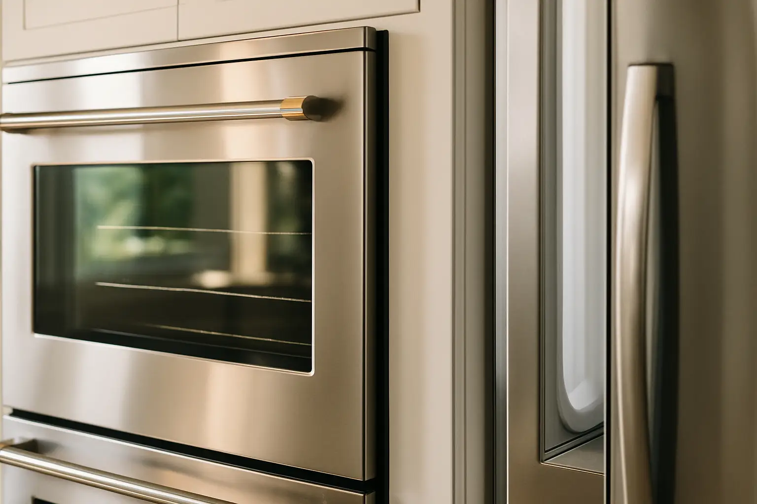 Gleaming stainless oven and range after professional appliance detailing in Jacksonville