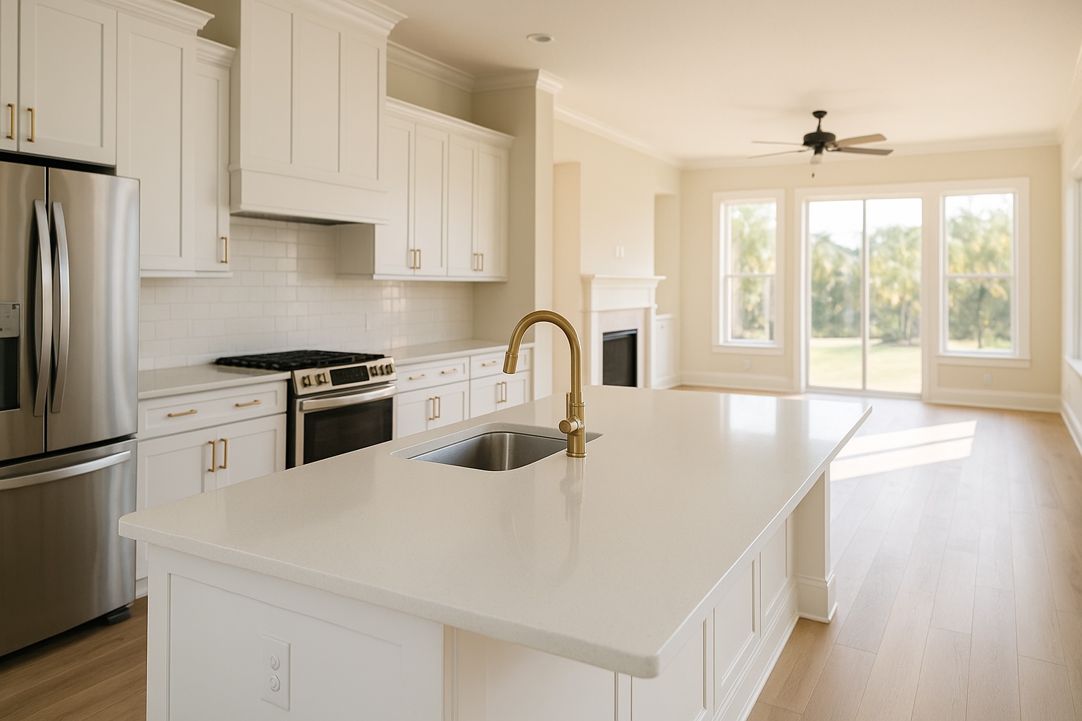 Post‑construction cleaning—fine‑dust removal in Amelia Island.
