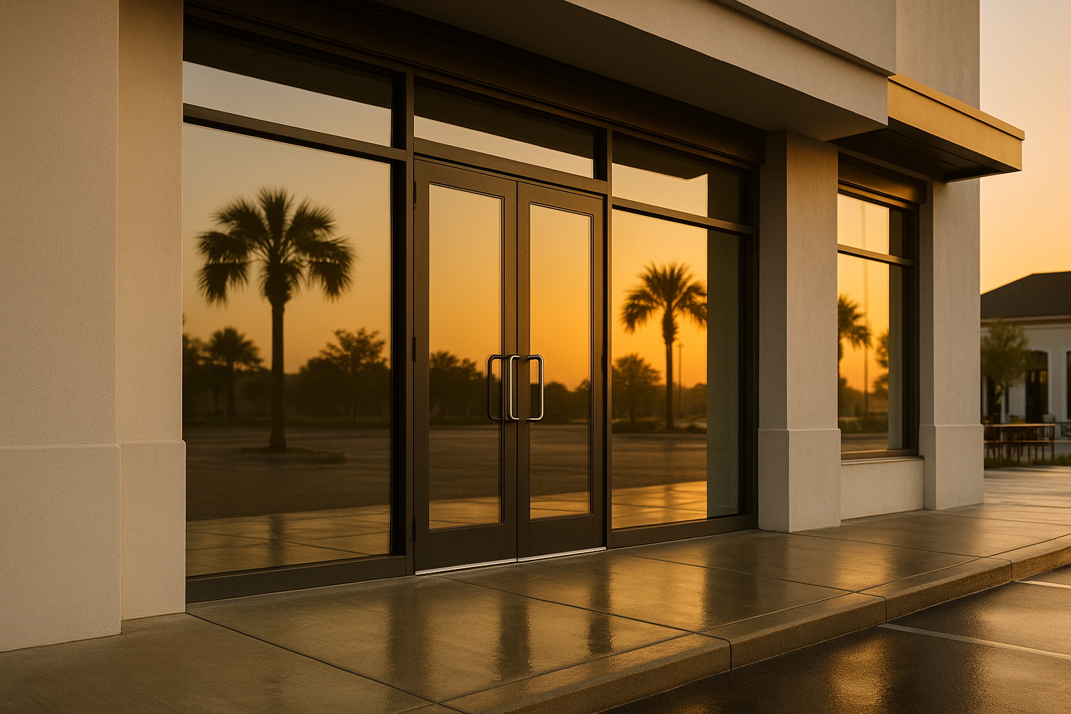 Storefront exterior cleaning—Amelia Island.