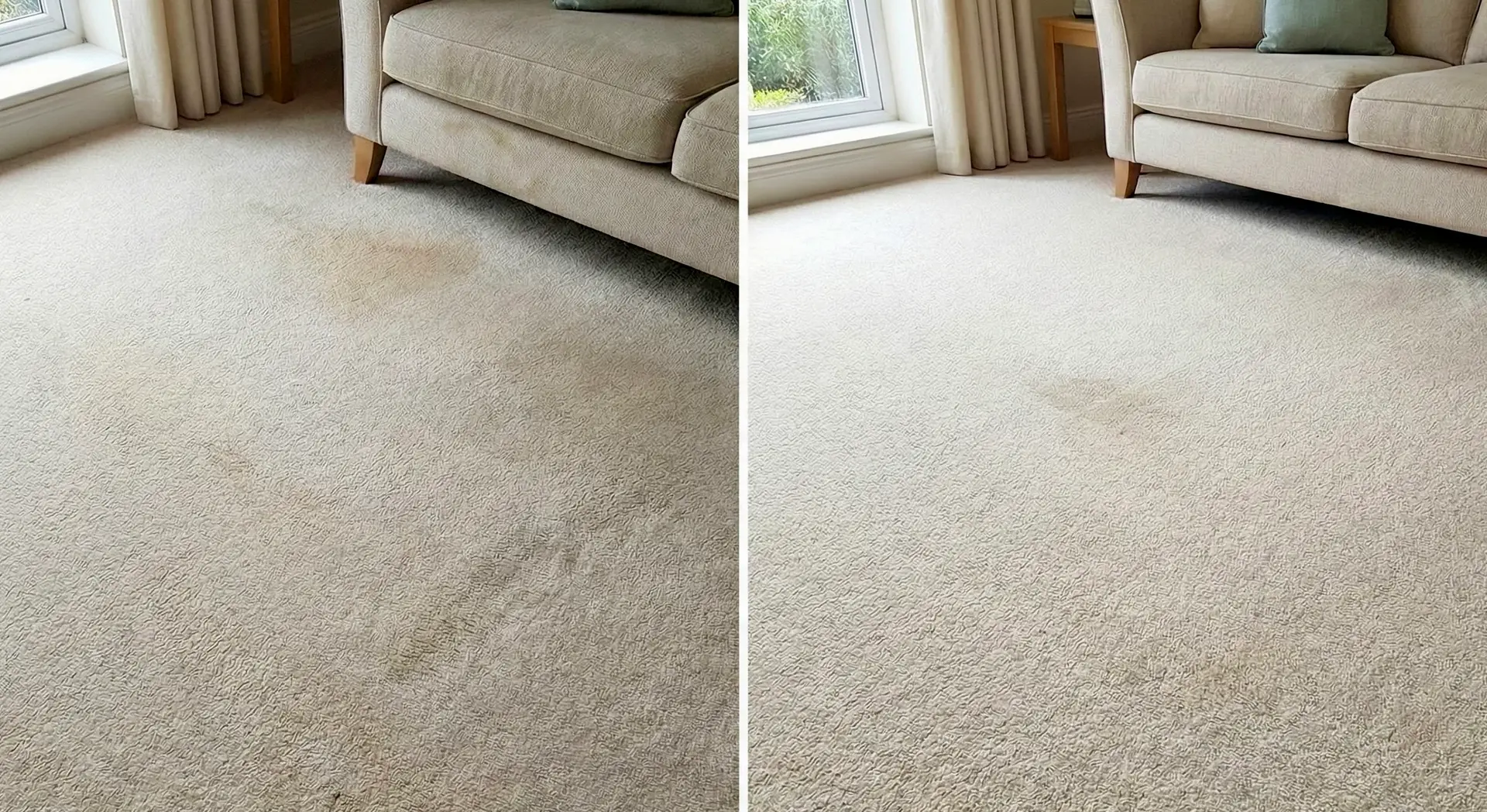 Before and after professional cleaning