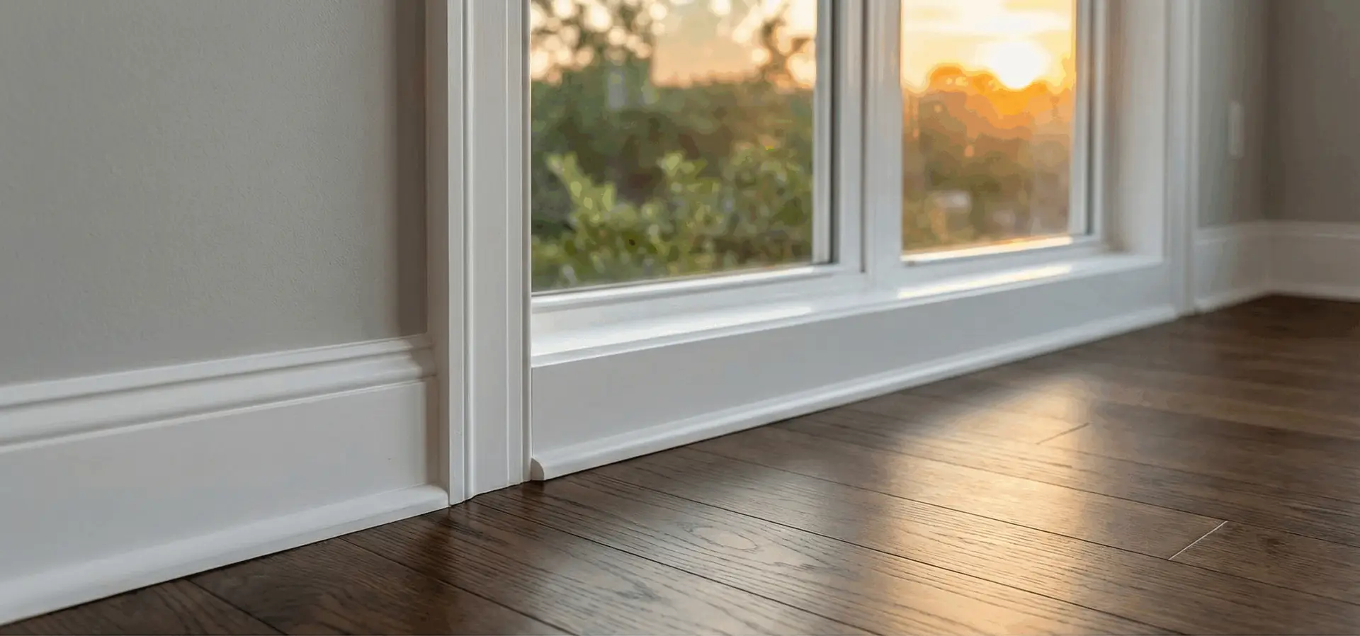 Trim and window cleaning after construction