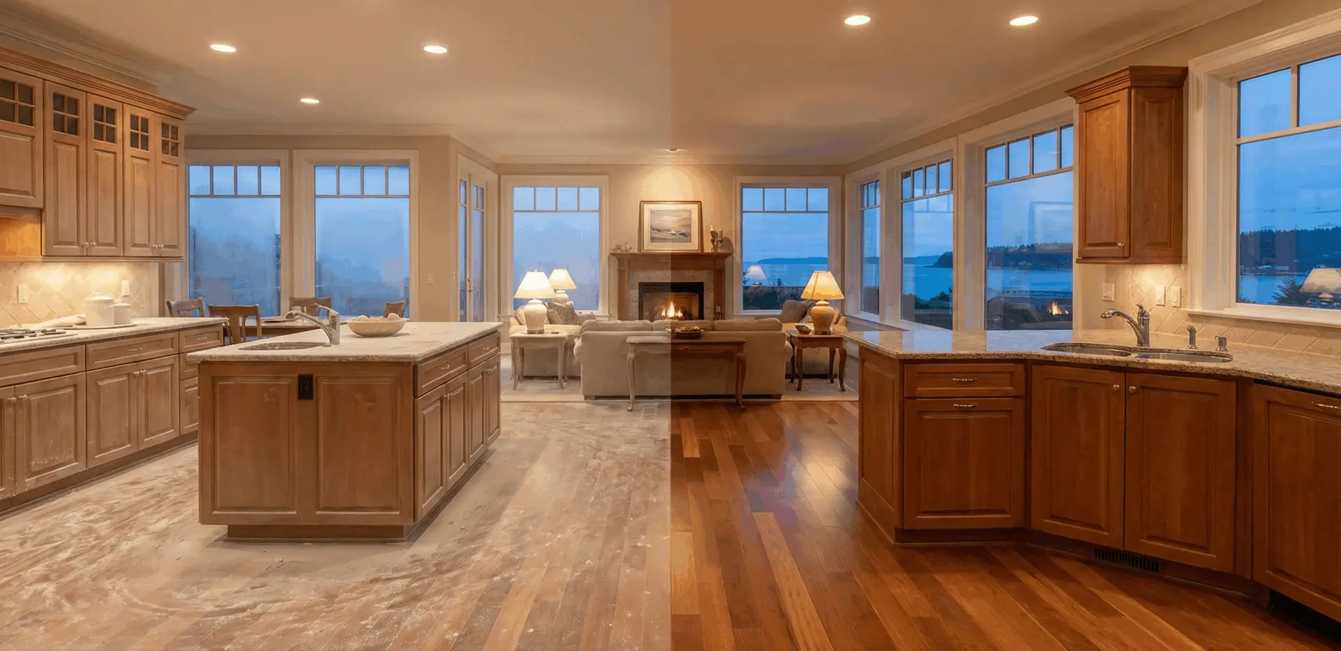 Move-in move-out cleaning Nassau County — post-construction before and after