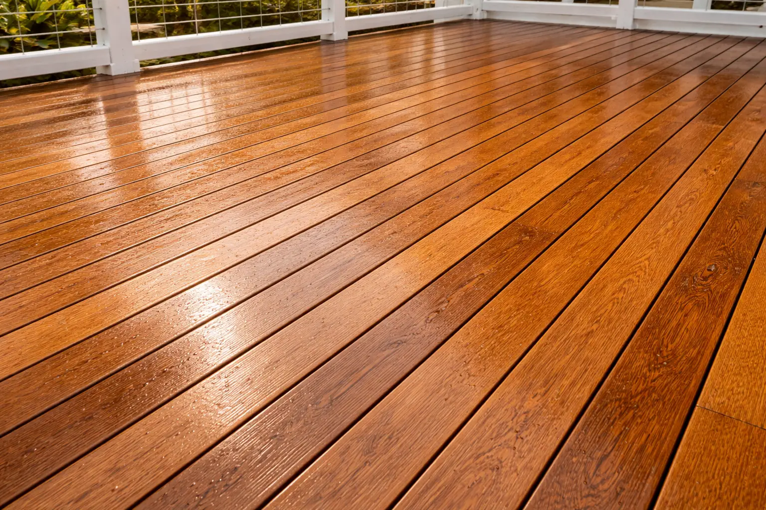 Clean deck with restored appearance