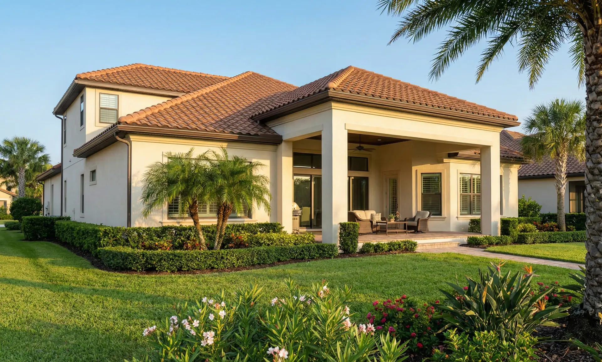 Exterior home after soft wash