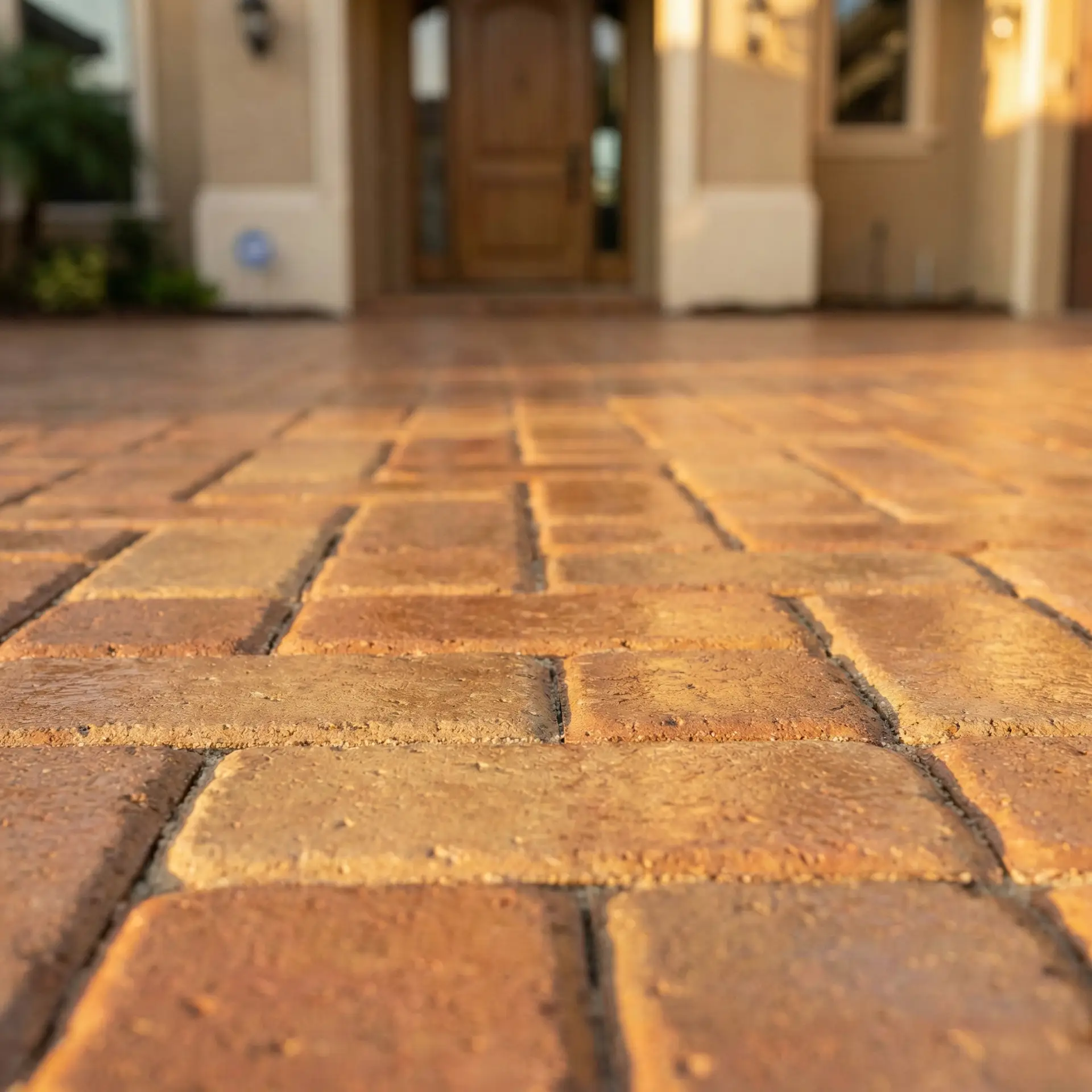 Freshly sealed surface close-up