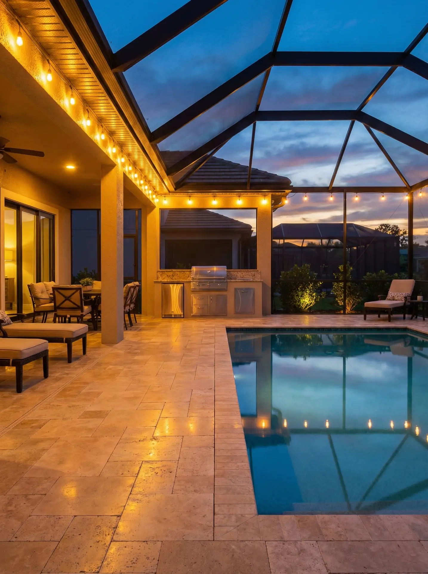 Outdoor kitchen and grill detailing