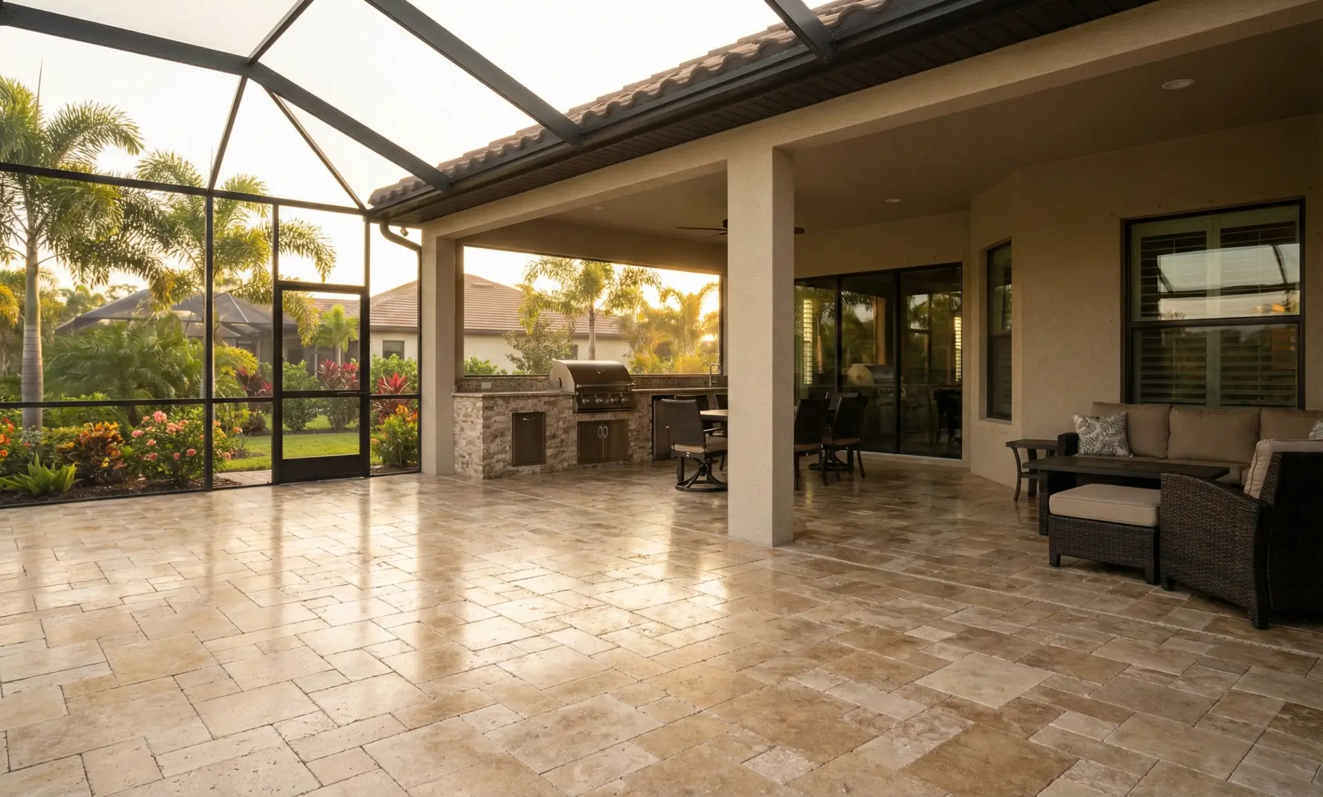 Luxury Florida lanai and patio