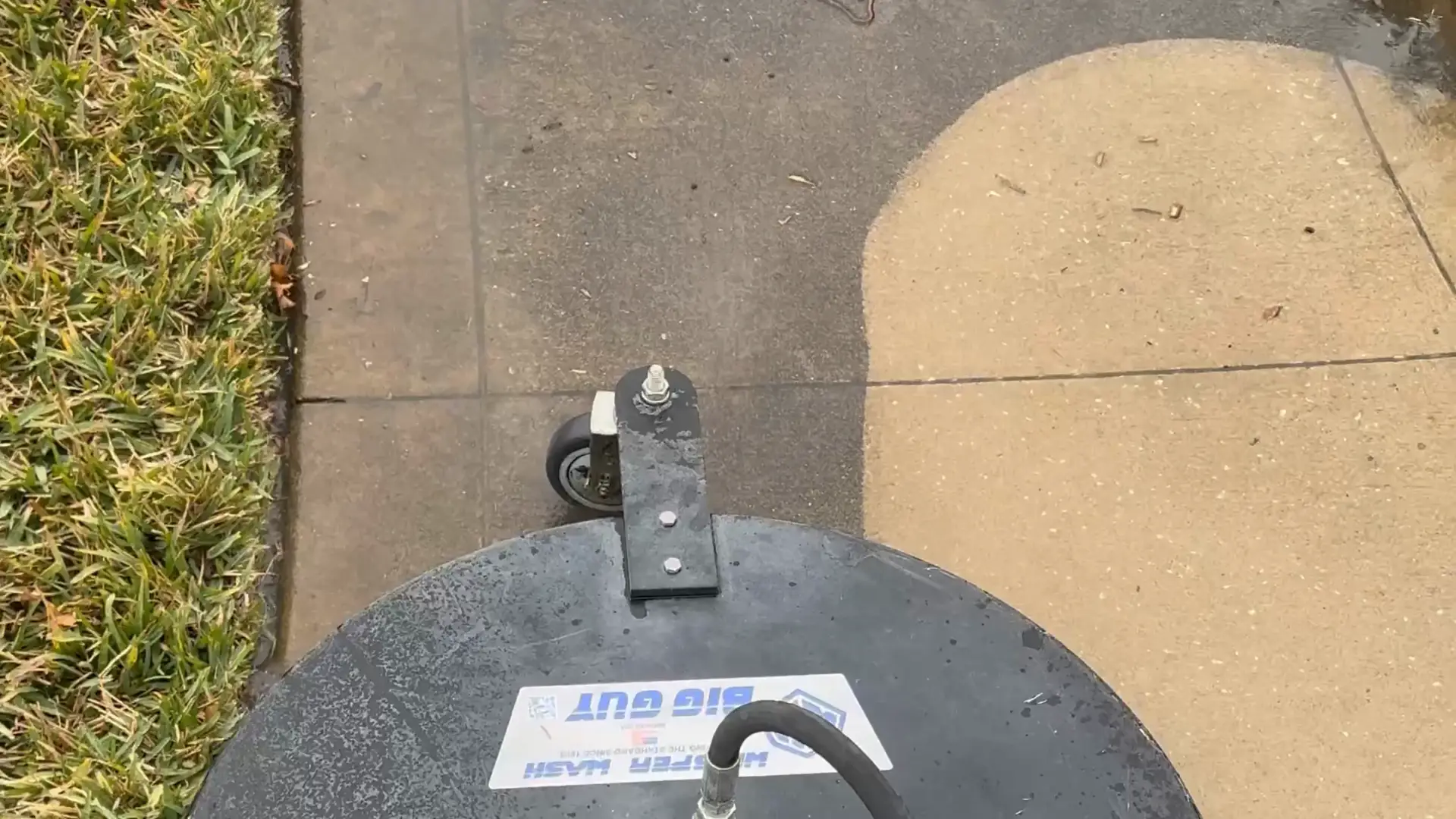 Commercial parking lot oil stain removal before and after