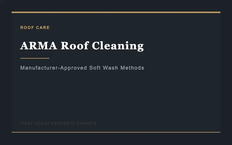 ARMA approved roof cleaning
