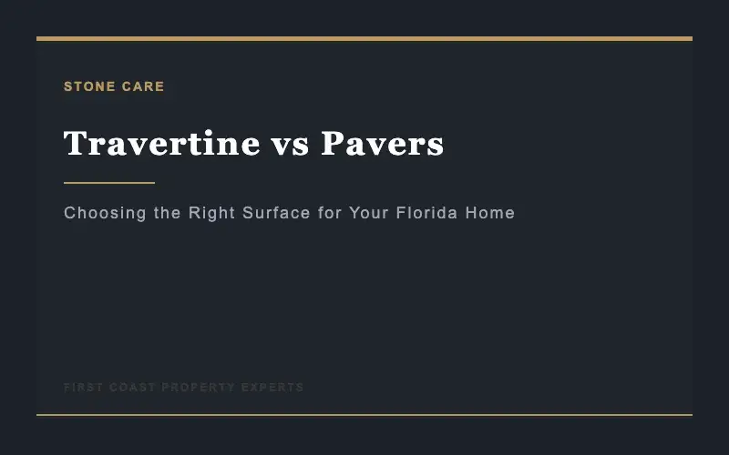 Travertine vs concrete pavers comparison
