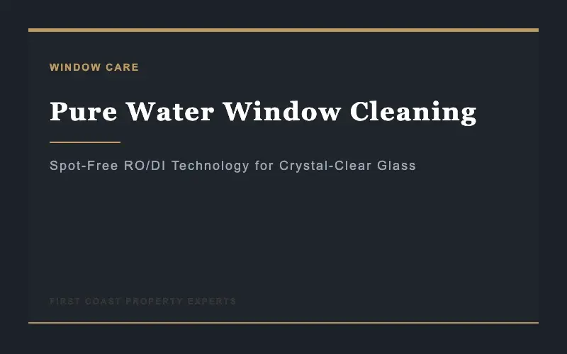 Pure water window cleaning technology