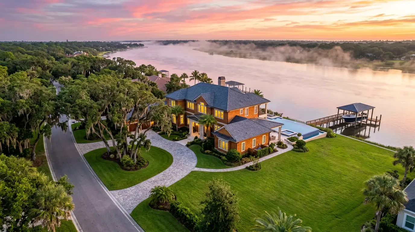 Restored paver motor court in Ponte Vedra Beach