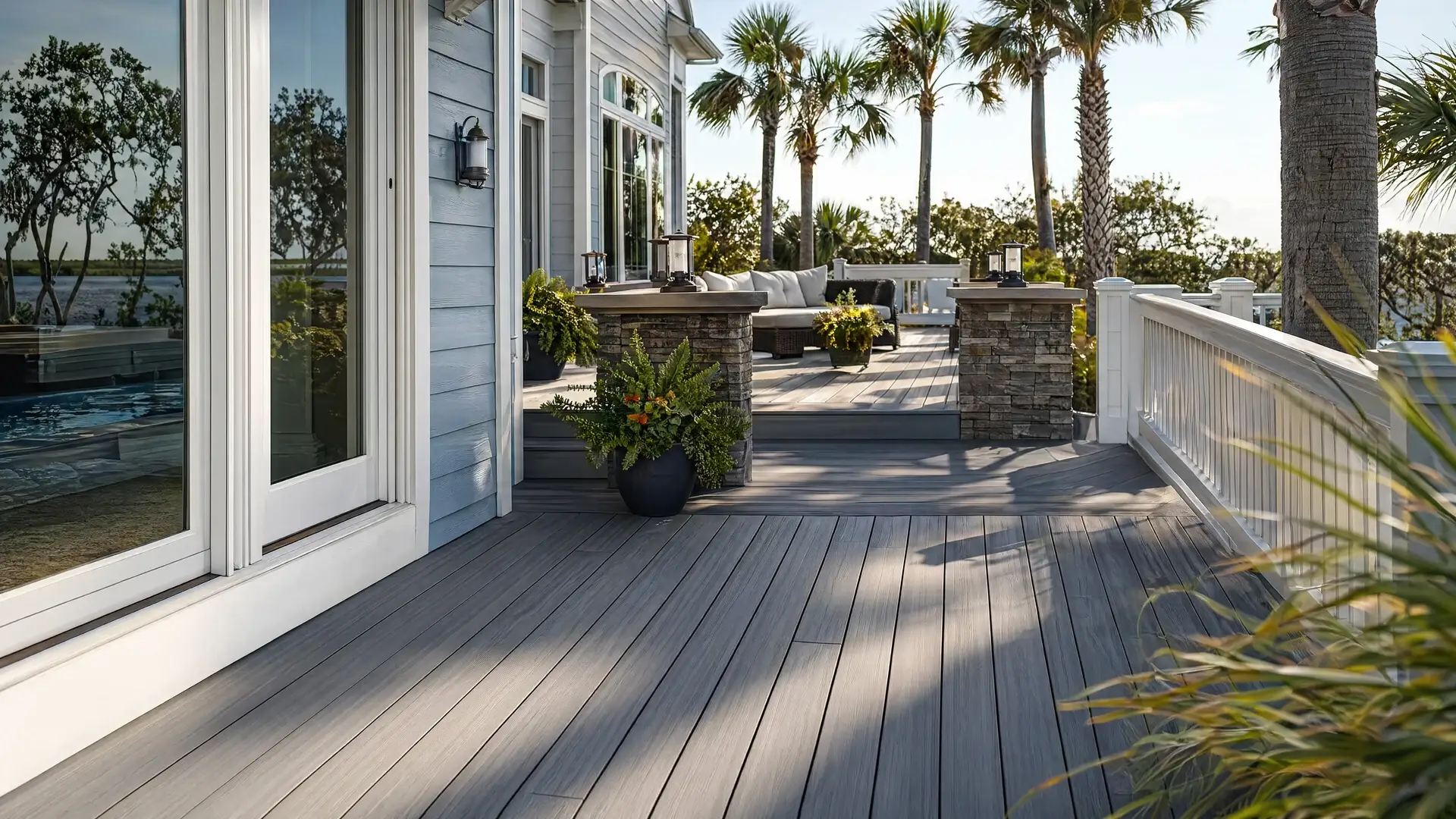 Composite Decking Cleaning before treatment — NE Florida