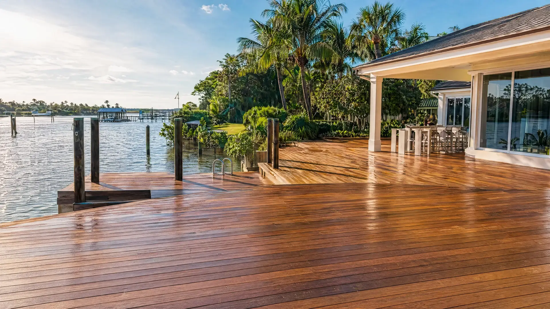 Professional wood deck cleaning in Northeast Florida