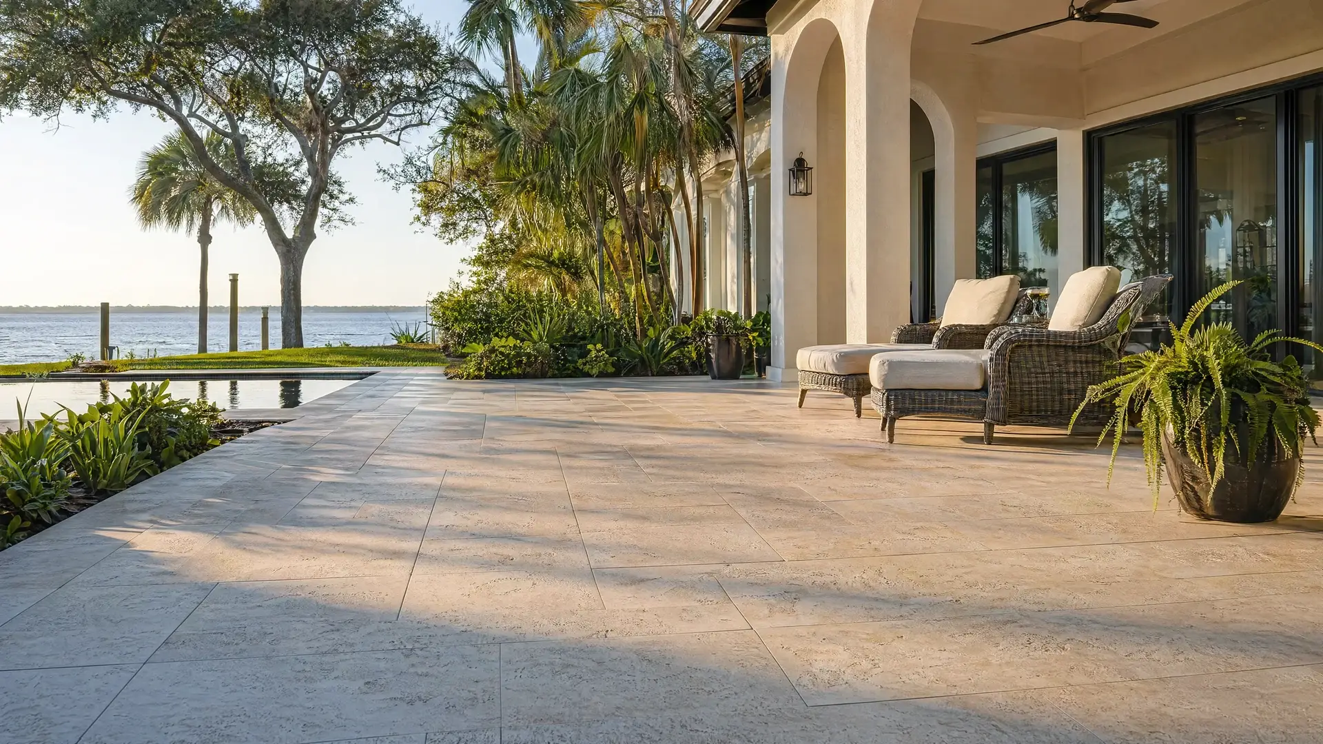 Patio & Lanai Cleaning before treatment — NE Florida