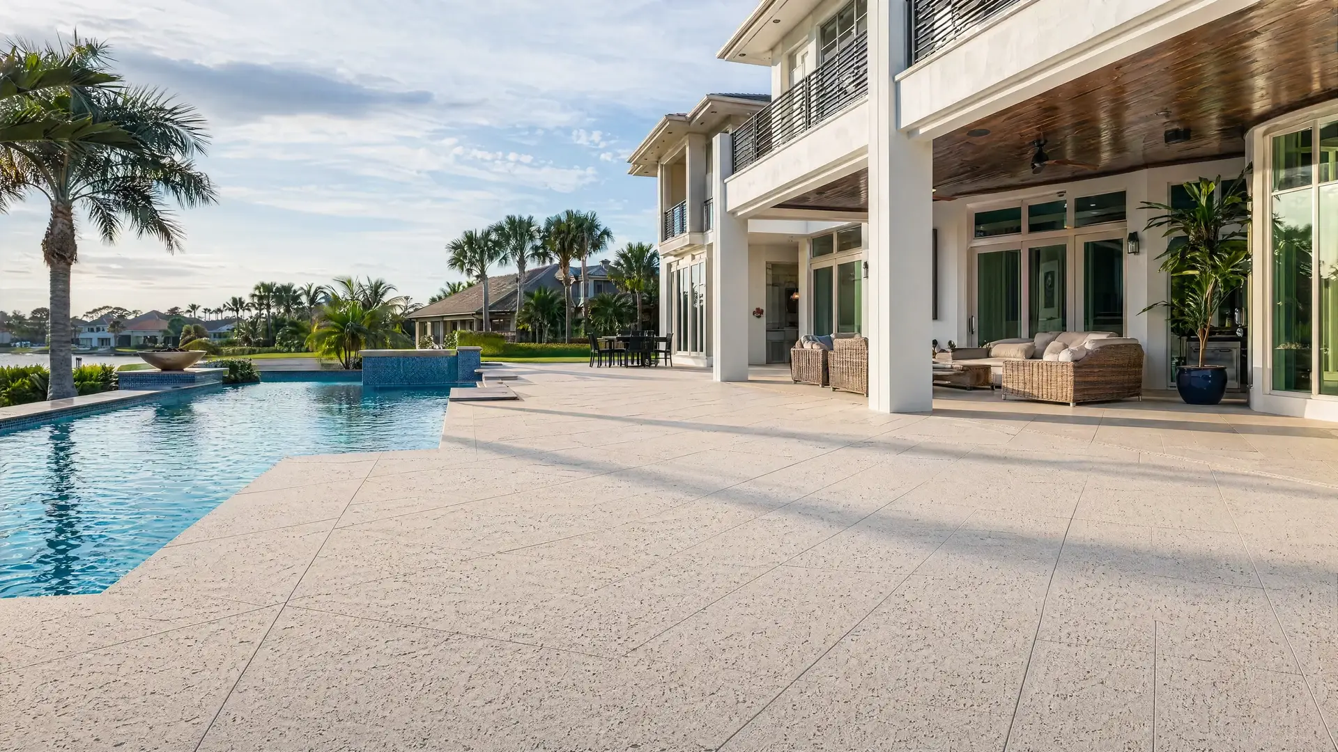 Pool Deck Cleaning before treatment — NE Florida