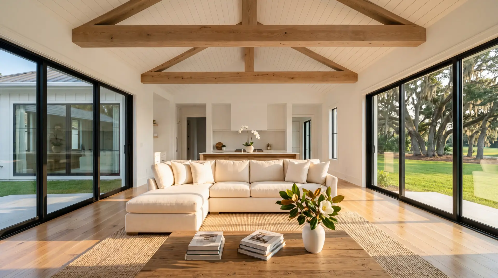 Luxury coastal home interior cleaned to gold standard